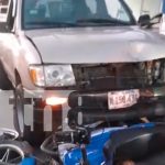 Accidente múltiple en Jinotepe deja dos lesionados y daños materiales