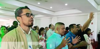 Foto: Bryan Caro en un Congreso de Jóvenes Cristianos de Nicaragua / TN8