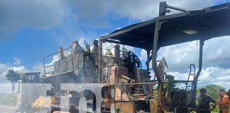 Foto: Camión señalizador agarra fuego en carretera Wapí /TN8