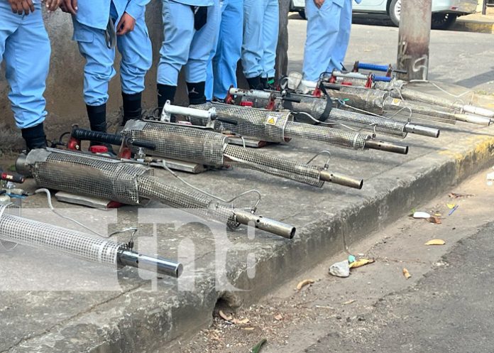 Foto: Fumigación en el Distrito II de Managua / TN8 Foto: Fumigación en el Distrito II de Managua / TN8