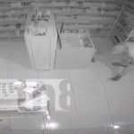 Cámaras captan a sujeto robando farmacia en Managua: Se llevó más de C$ 10 mil Foto: Robo en una farmacia de Managua / TN8