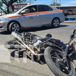 Foto: Accidente con moto y taxi en Juigalpa, Chontales / TN8