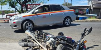 Foto: Accidente con moto y taxi en Juigalpa, Chontales / TN8
