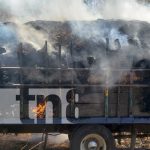 Foto: Incendio con un camión en Rivas / TN8