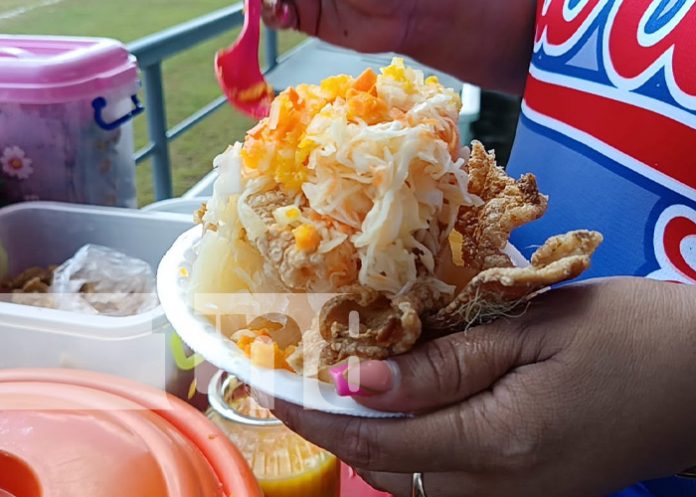 Foto: Vigorón en el estadio de béisbol de Bluefields durante el Pomares / TN8