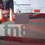 Hombre en estado de ebriedad es aplastado por un bus de la 106 en Managua Foto: Fatal accidente en Managua/TN8