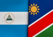 Foto: Bandera Nicaragua y Namibia/Cortesía