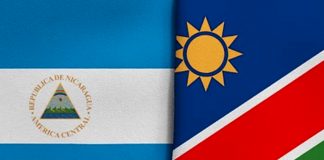Foto: Bandera Nicaragua y Namibia/Cortesía