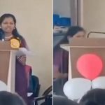 Estudiante en India sufre ataque cardíaco en pleno discurso Foto: Impactante tragedia en la India /cortesía