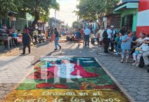 Foto: Arte, cultura y religiosidad se unen en Sutiaba con sus alfombras pasionarias/TN8