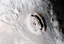 Foto: Erupción en Tonga /cortesía