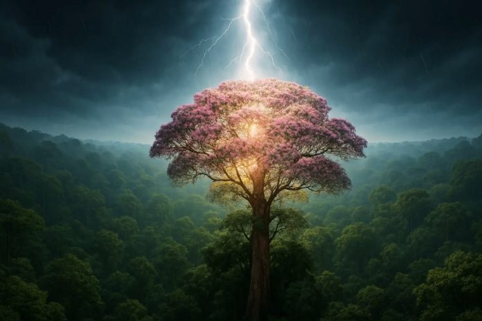 2 Foto:Un árbol que desafía la electricidad/Cortesía