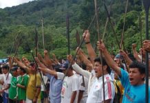 Awajún Perú protestan por la inacción ante derrames de petróleo Foto: Awajún, Perú alza la voz /cortesía