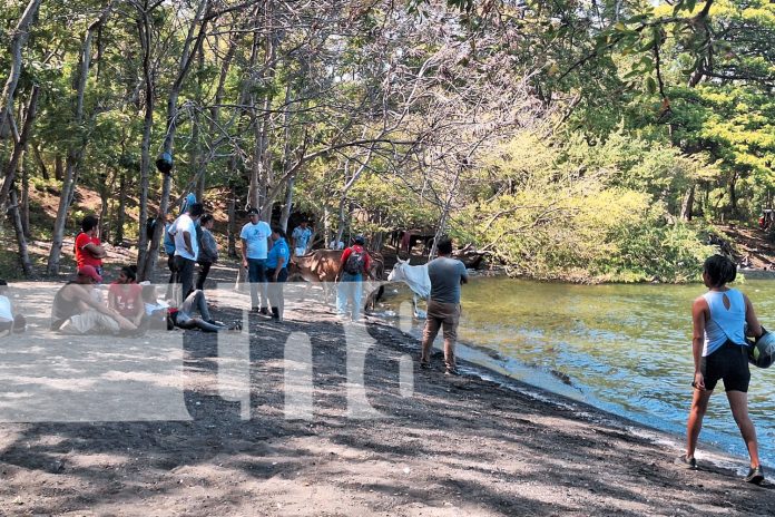 Foto:  Un hombre se pierde en las aguas de la laguna de Masaya/TN8 Foto: Un hombre se pierde en las aguas de la laguna de Masaya/TN8