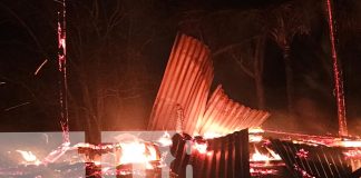 Foto: Familia pierde su casa tras voraz incendio en Matiguás/TN8