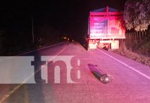¡Fatal descuido! Accidente en Mulukuku-Siuna deja a un hombre sin vida Foto: Accidente en el kilómetro 300 en la vía Mulukuku-Siuna/TN8