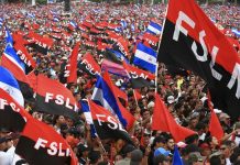 Nicaragua celebra 46 años de Revolución Sandinista con respaldo internacional Foto: Banderas del FSLN en Nicaragua