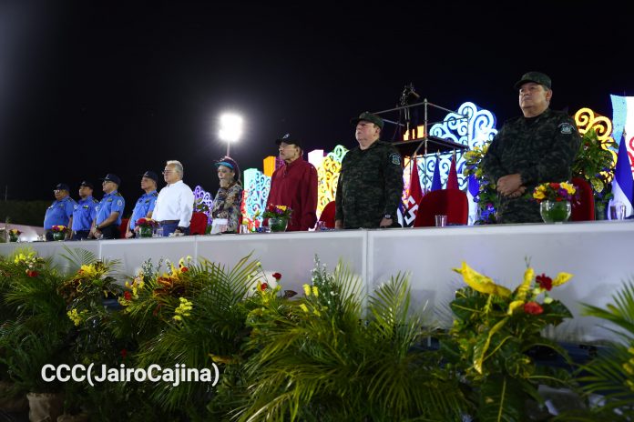 Foto: Co-Presidentes Daniel Ortega y Rosario Murillo en acto del 30 de abril en Nicaragua