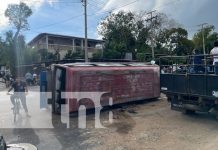 Foto: Accidente con bus escolar en Catarina, Masaya / TN8