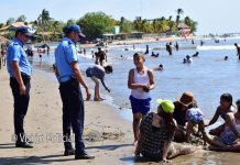 Foto: Policía de Nicaragua al resguardo en el Verano Seguro