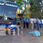 Foto: Fuerte accidente con bus en carretera Nandaime-Granada / TN8