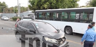 Foto: Triple colisión cerca de la Rotonda Universitaria en Managua, deja daños materiales/TN8