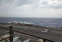 Foto: Caza de Estados Unidos cae al mar Rojo /cortesía
