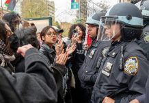 Estados Unidos detiene a 80 universitarios por apoyar a Palestina Foto: Estados Unidos reprime manifestación /cortesía