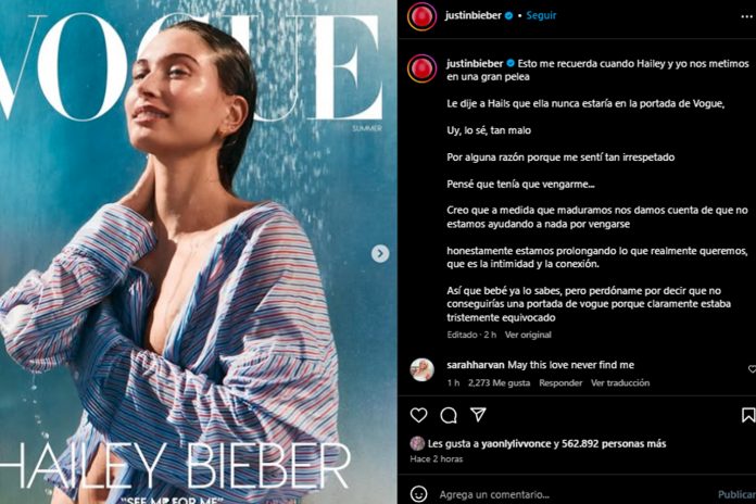 Foto: Justin Bieber se disculpa con Hailey/ Cortesía Foto: Justin Bieber se disculpa con Hailey/ Cortesía
