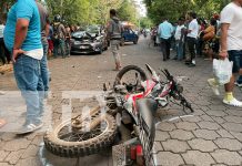 Foto: Accidente deja un muerto y una jovencita lesionada en la carretera Las Flores, Masaya/TN8