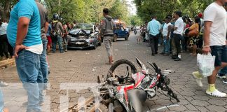 Foto: Accidente deja un muerto y una jovencita lesionada en la carretera Las Flores, Masaya/TN8