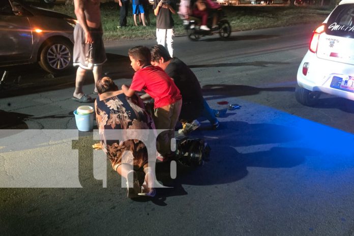 1 Foto: Dos féminas resultaron lesionadas en un accidente de tránsito en Managua/TN8