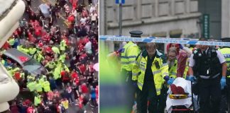 Foto: Auto atropella a fanáticos del Liverpool /Cortesía