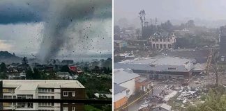 Foto: Tornado sorprende el sur de Chile /Cortesía