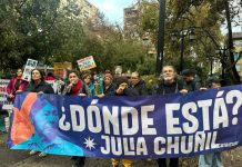 Exigen justicia por la desaparición de la líder mapuche en Chile Foto: Manifestación en Chile /cortesía
