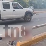 Tragedia en la Carretera Norte: Motociclista y peatón mueren tras brutal colisión en Tipitapa Foto: Impactante choque deja dos muertos en Tipitapa /TN8