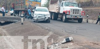 Foto: Dos heridos tras brutal impacto en Boaco/TN8
