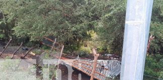 Foto: Techo voló por los aires en Granada/TN8