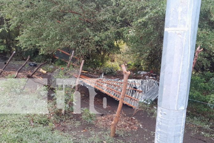 Foto: Techo voló por los aires en Granada/TN8