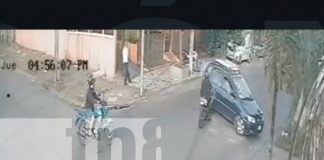 Foto: Choca con moto tras dar vuelta ilegal en Managua/TN8