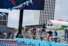 Celebran Torneo Femenino de Natación Blanca Aráuz en honor a la heroína nacional Foto: onmemoración del natalicio de la heroína nacional Blanca Stella Aráuz/Cortesía