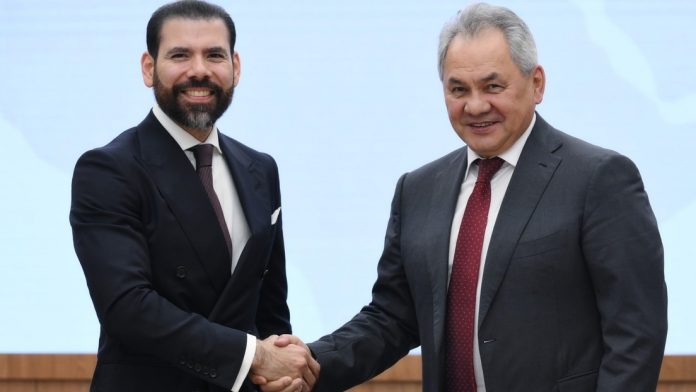 Foto: Laureano Ortega Murillo, asesor presidencial de Nicaragua, y Serguéi Shoigú, secretario del Consejo de Seguridad en Rusia