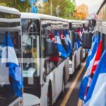 Nicaragua acuerda crédito con China para adquirir y renovar 539 unidades de transporte Foto: CoPresidentes Daniel Ortega y Rosario Murillo en acto por entrega de buses por parte de China / TN8