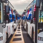 Nicaragua recibirá 600 nuevas unidades de transporte antes de Navidad Foto: CoPresidentes Daniel Ortega y Rosario Murillo en acto por entrega de buses por parte de China / TN8
