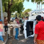 ¡Por no ver el alto! Accidente de tránsito deja heridos en Managua Foto: Irrespeto vial provoca triple choque en Managua/TN8