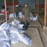 Foto: Resguardo de alimentos por el Ejército de Nicaragua en Siuna