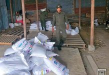 Foto: Resguardo de alimentos por el Ejército de Nicaragua en Siuna