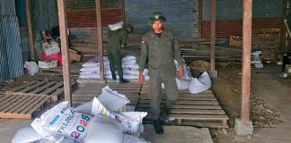 Foto: Resguardo de alimentos por el Ejército de Nicaragua en Siuna