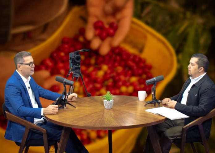 Foto: Entrevista en Estudio TN8 sobre café en Nicaragua Foto: Entrevista en Estudio TN8 sobre café en Nicaragua