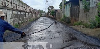 Foto: Reparación de calles en Managua / TN8